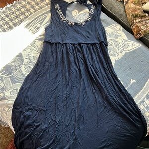 LOFT Dark Blue Garment with Label Detail